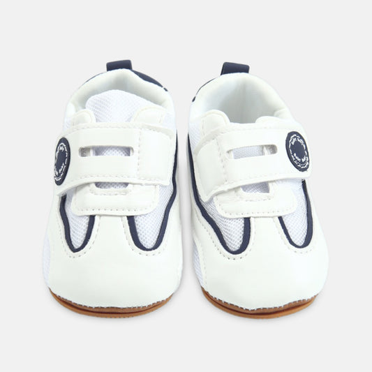 White Mesh-Style Sneakers
