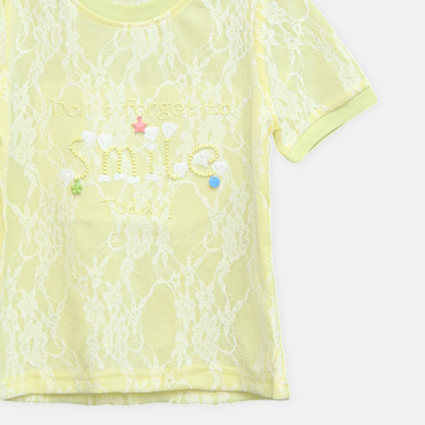 Yellow Lace Smile Top