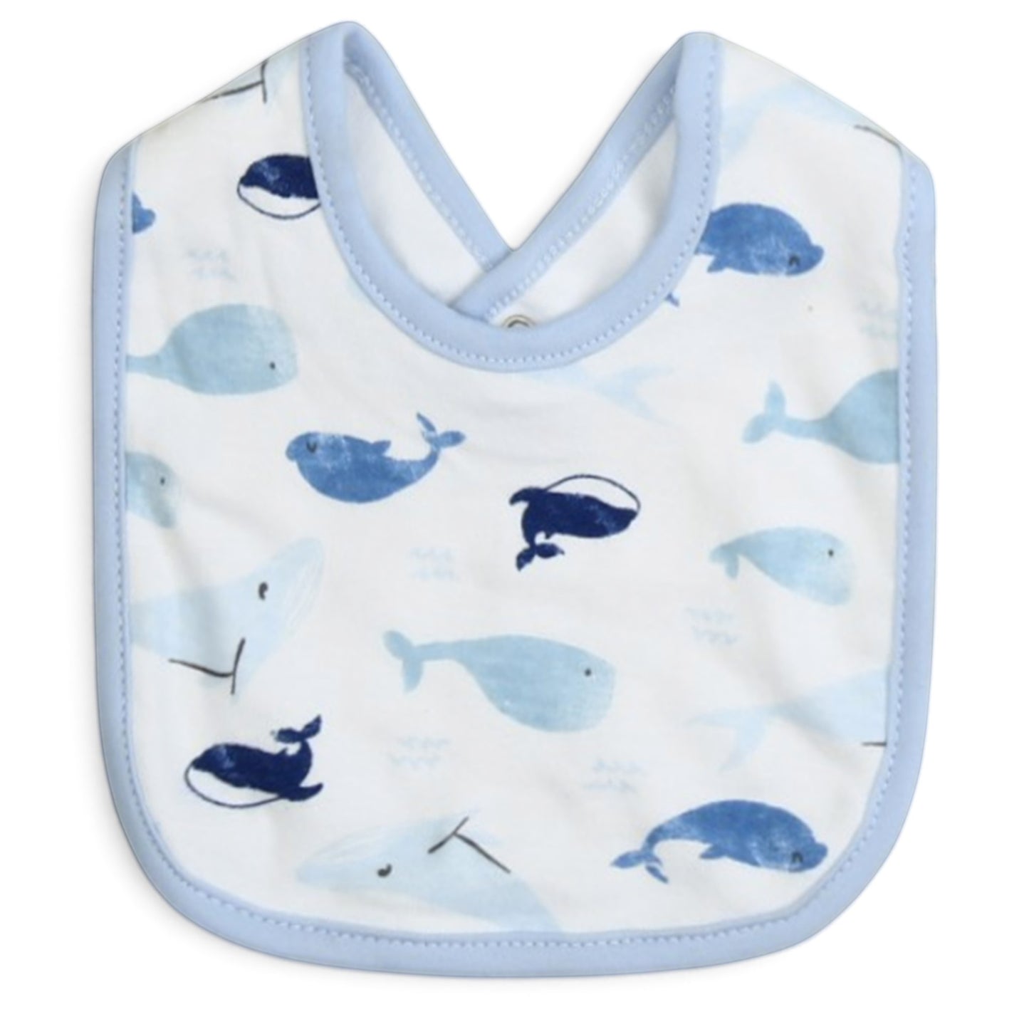 "BABY WHALE" INFANT BIBS PK-2 & 2 BOOTIES