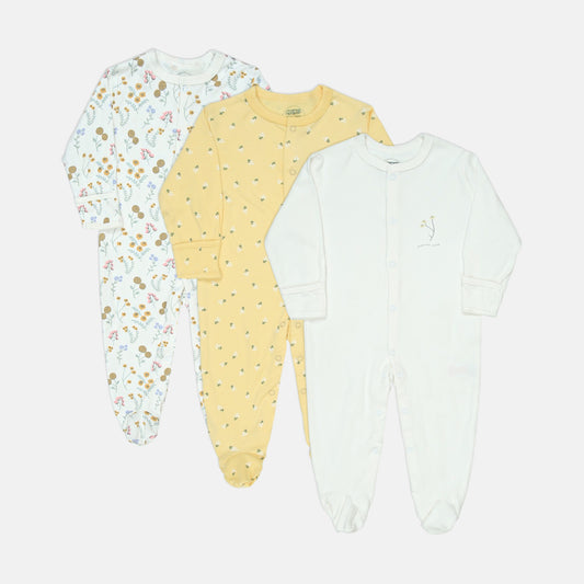 Floral Sleepsuits Pk-3