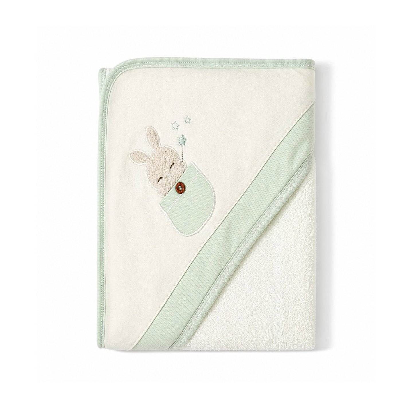 POCKET BUNNY HOODED BATH TOWEL