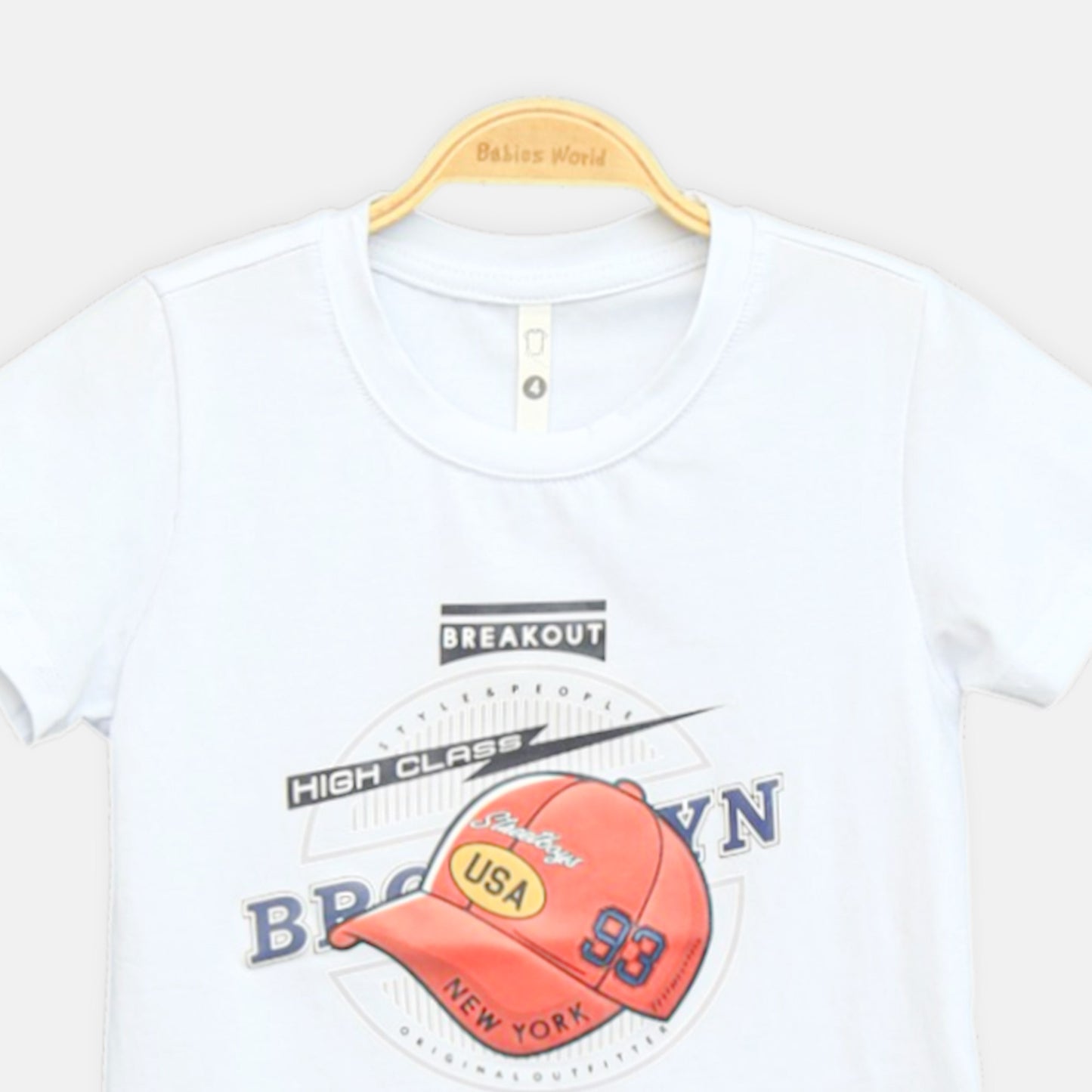 White Brooklyn Cap Tee