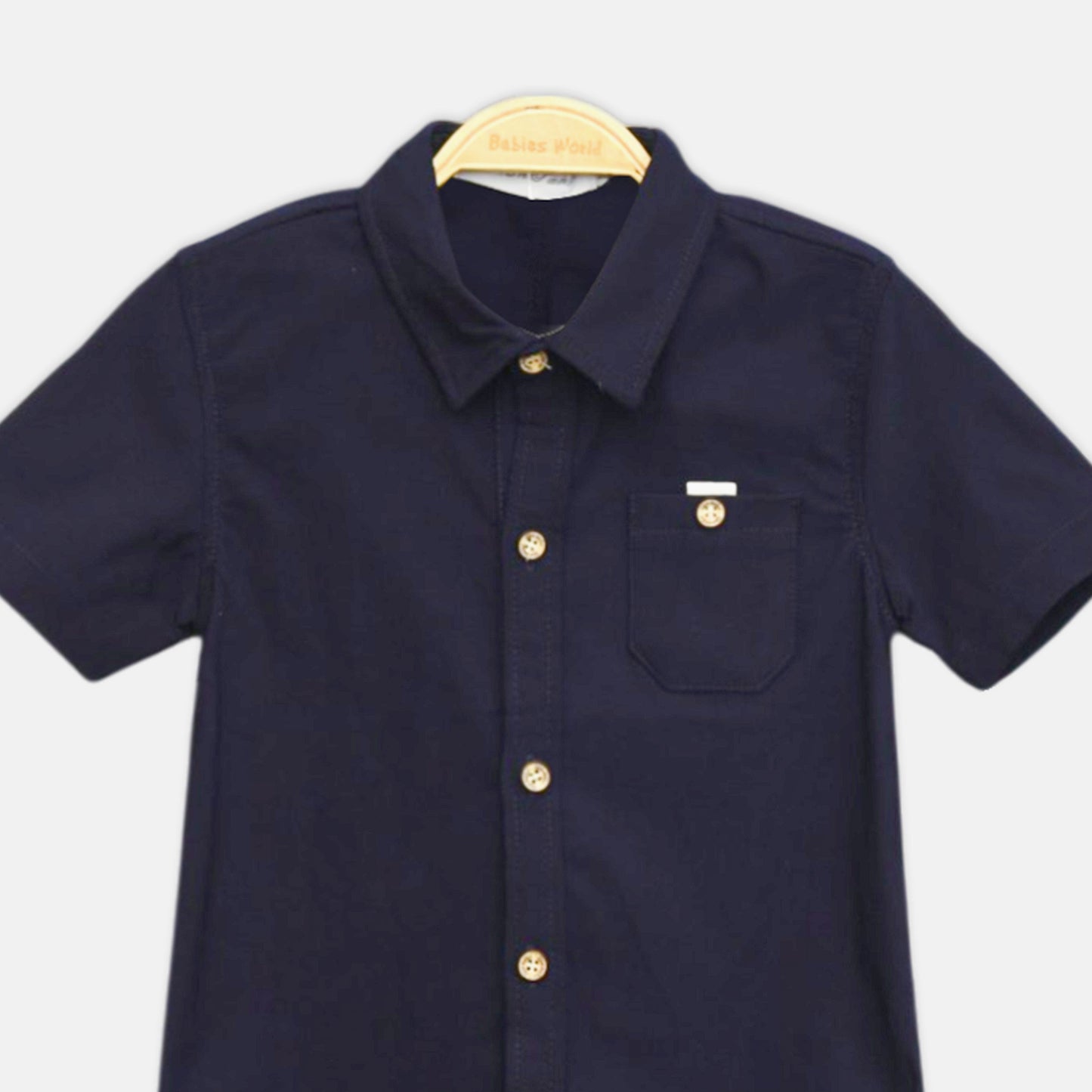 Navy Blue Stretchable Shirt