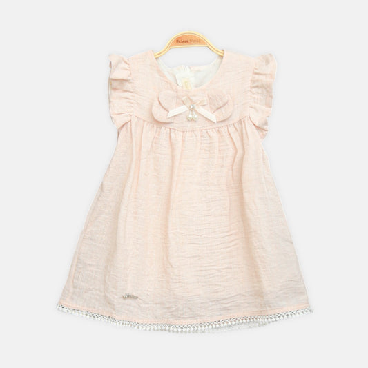 Pink Lace Trim Frock