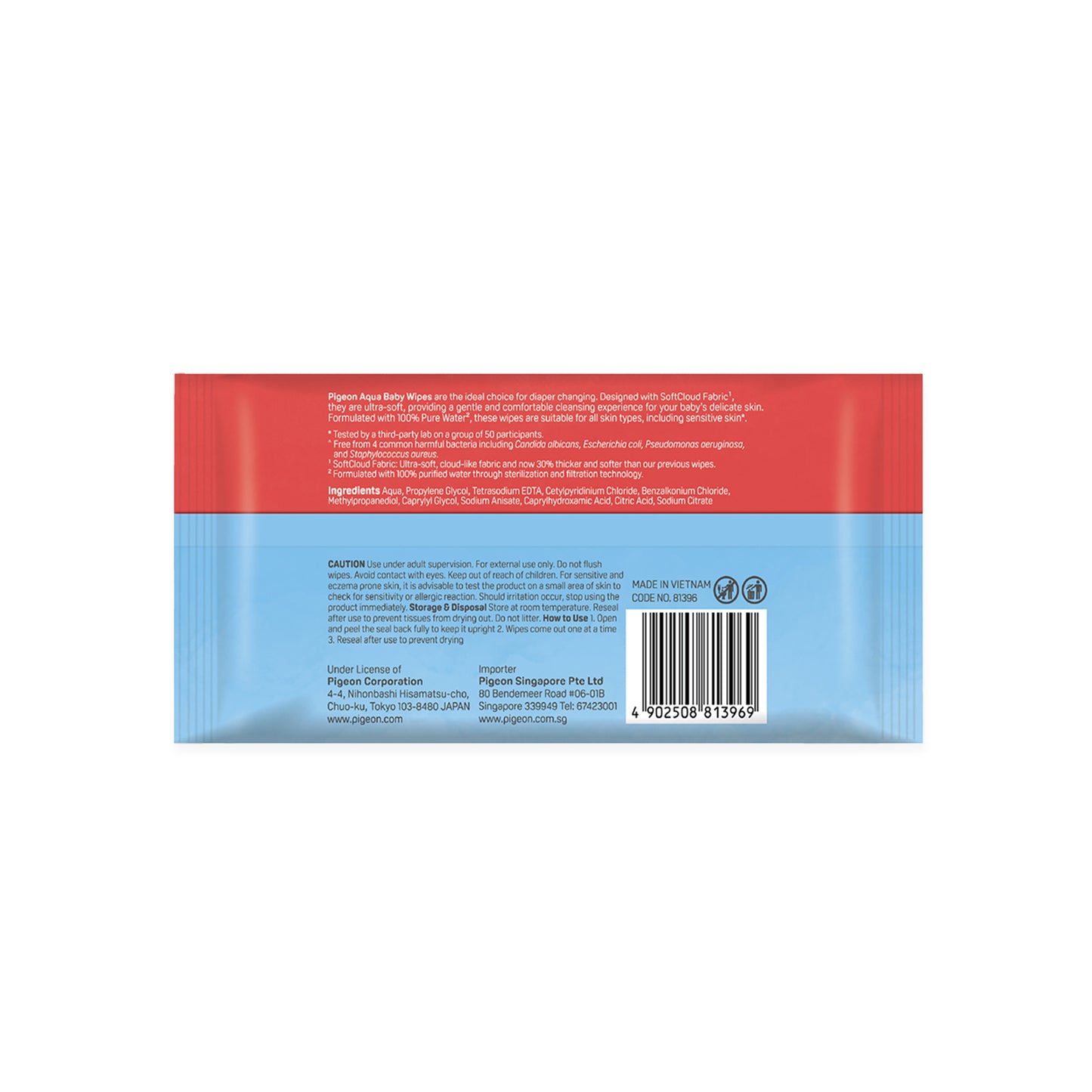 PIGEON AQUA BABY WIPES 20 SHEETS
