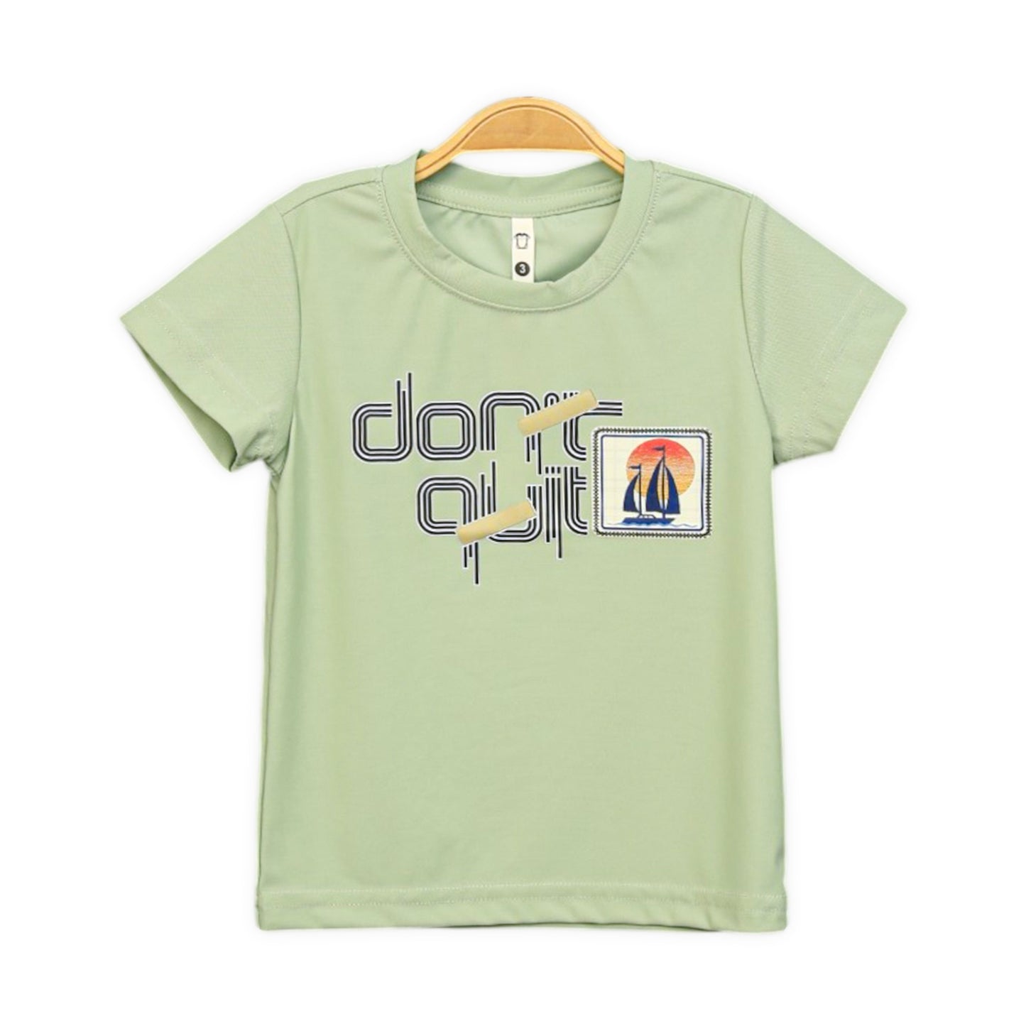 MINT GREEN DON'T QUIT GRAPHIC TEE