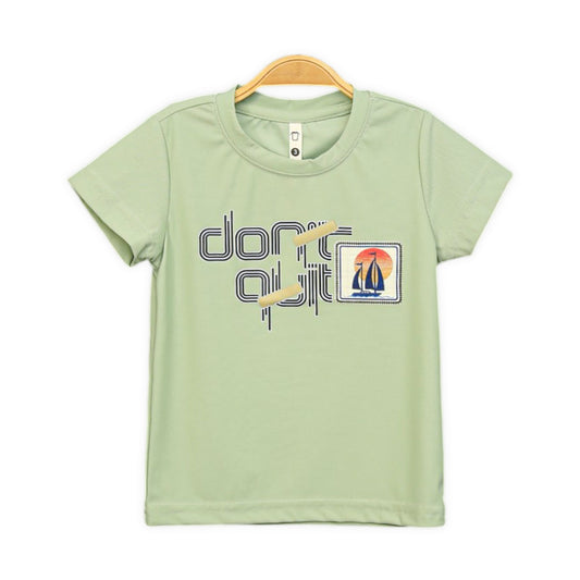 MINT GREEN DON'T QUIT GRAPHIC TEE