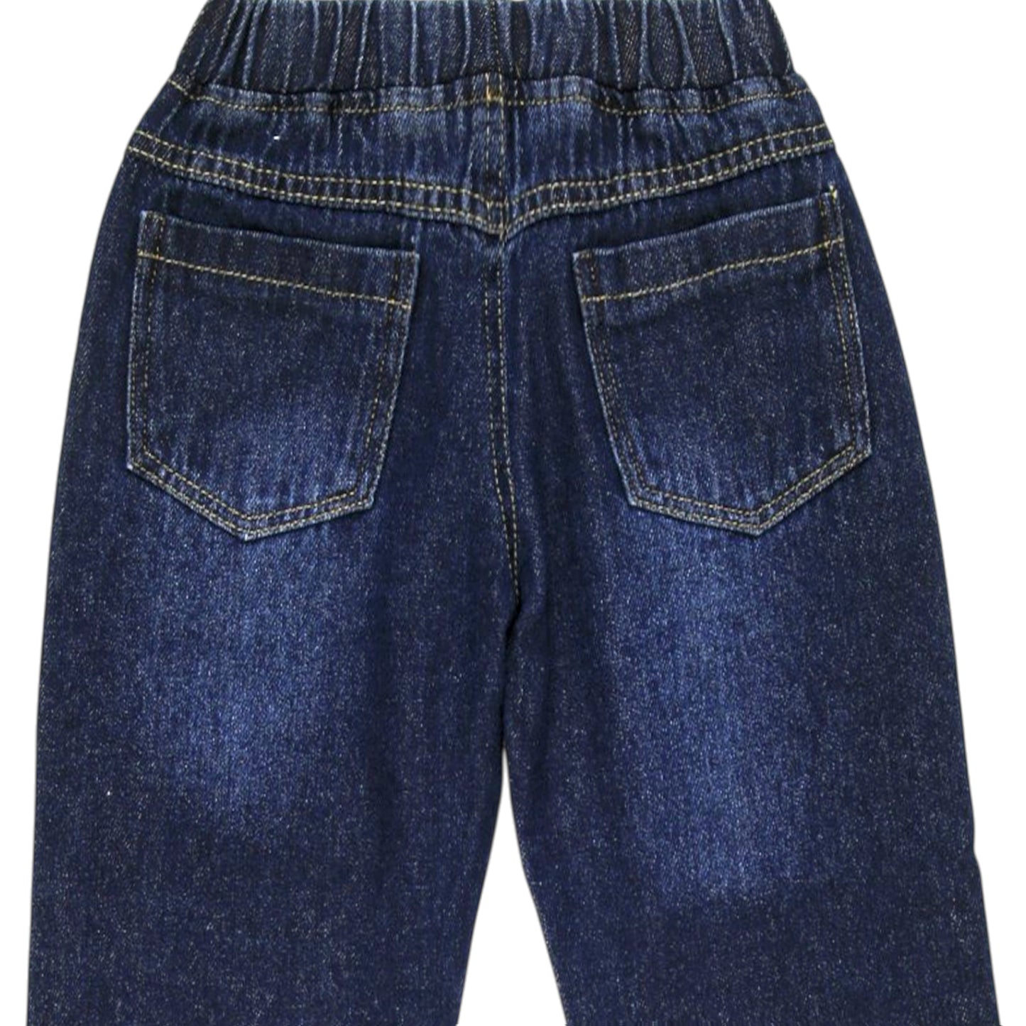 BABY GIRL DARK WASH DENIM JEANS WITH BOW ACCENT