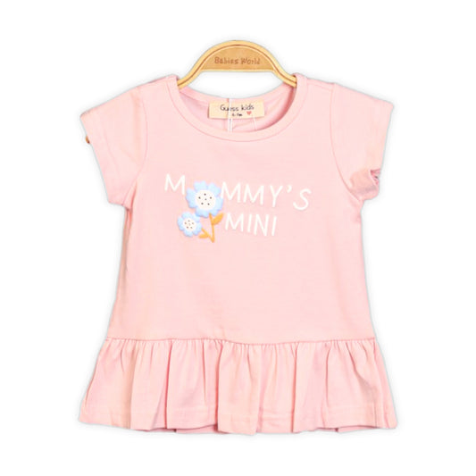 MOMMY'S MINI PINK PEPLUM T-SHIRT