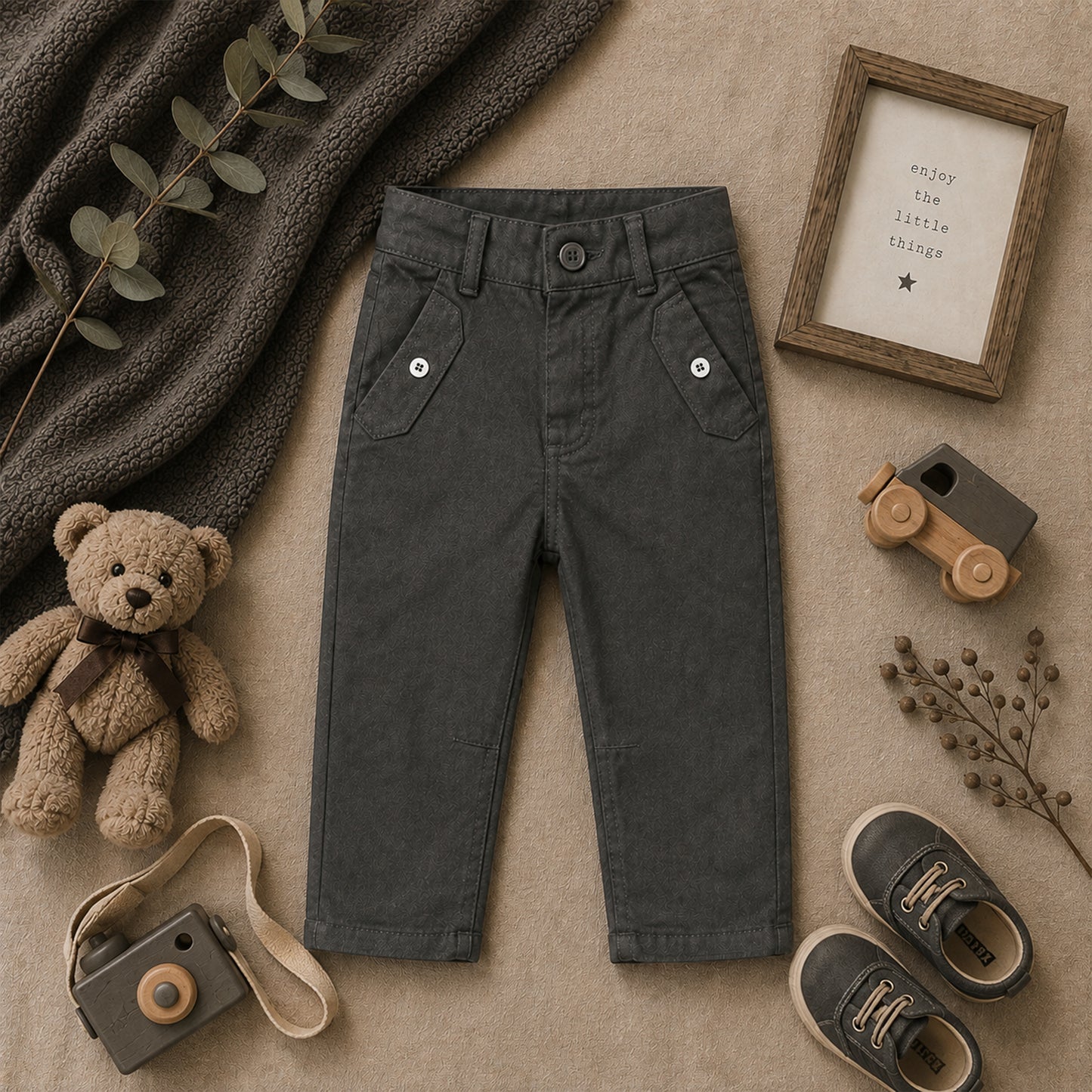 GREY CASUAL BOY PANT