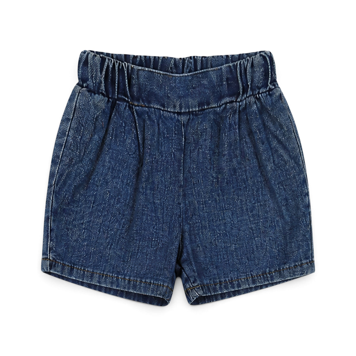 WHITE TOP AND DENIM SHORTS BABY GIRL OUTFIT