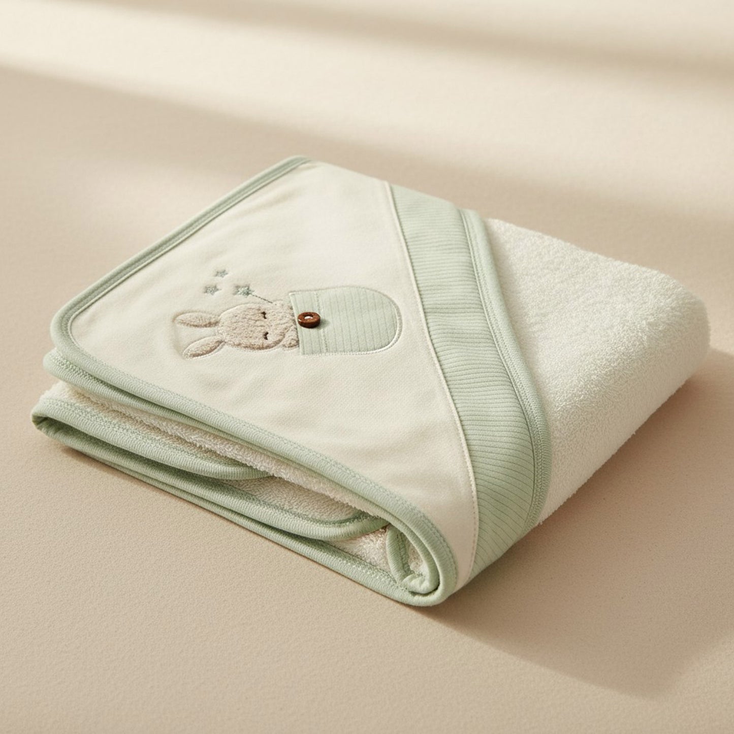 POCKET BUNNY HOODED BATH TOWEL