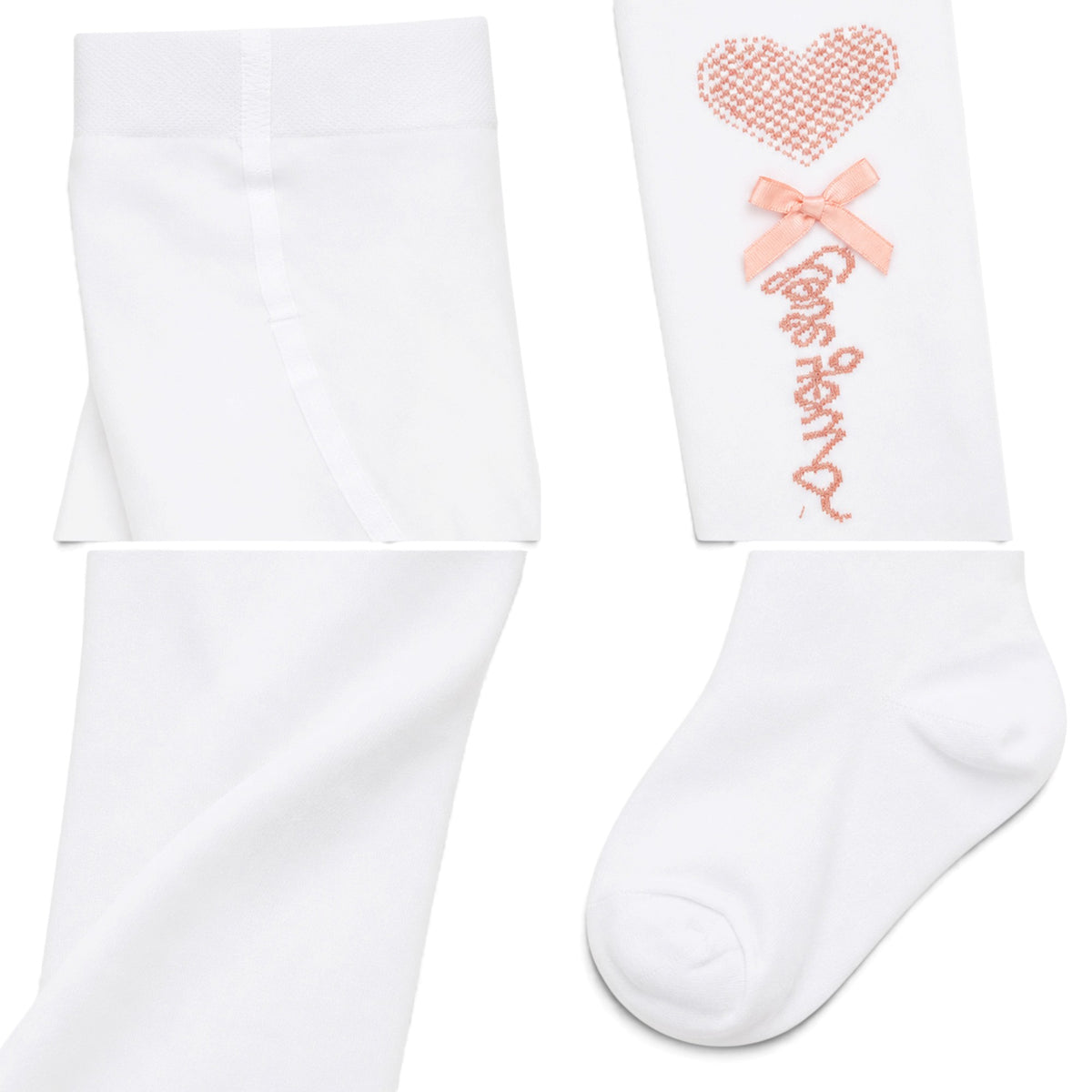 LEGGINGS LOVE YOU HEART WHITE