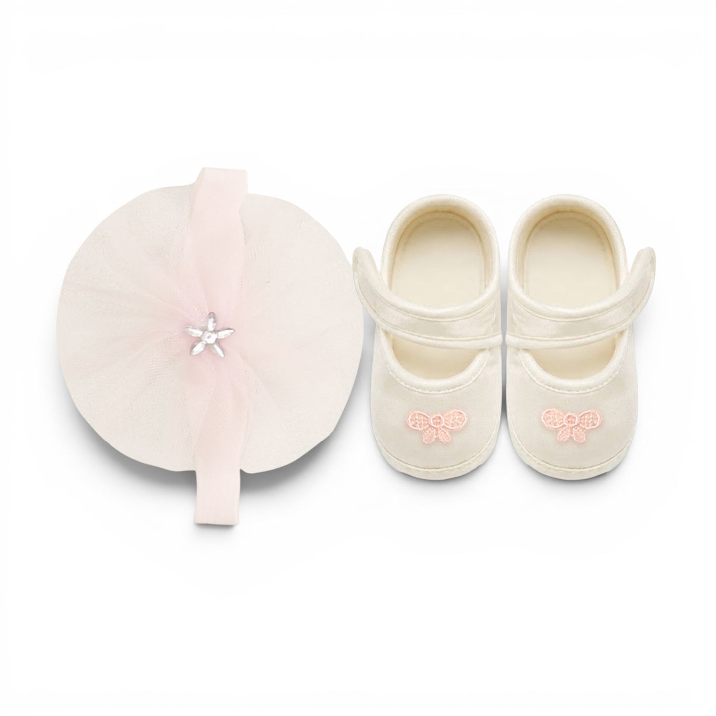 PINK ROSE LEAF BABY GIRL FANCY FROCK GIFT SET