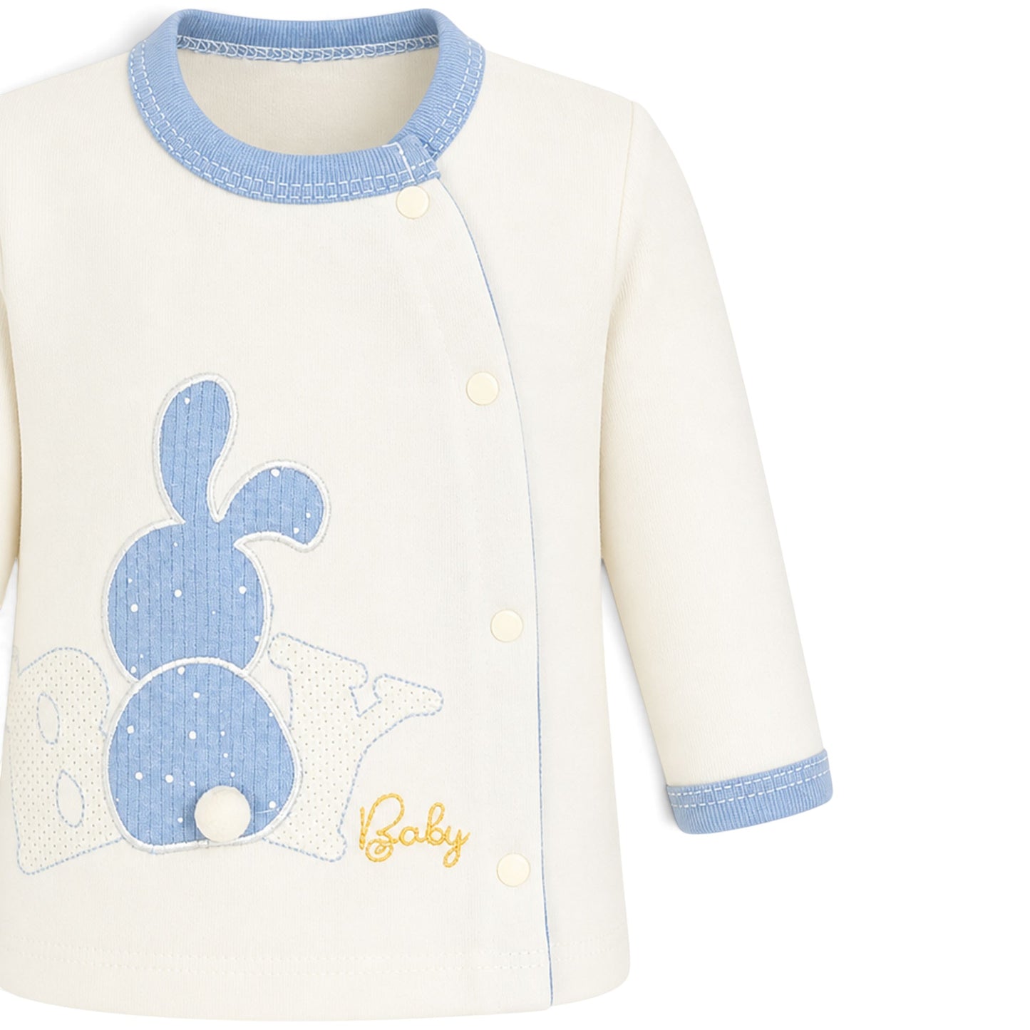 CREAM AND BLUE BUNNY BABY BOY GIFT SET