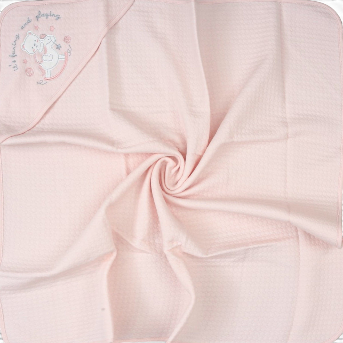 PINK HOODED ROCKING BEAR WRAPING SHEET