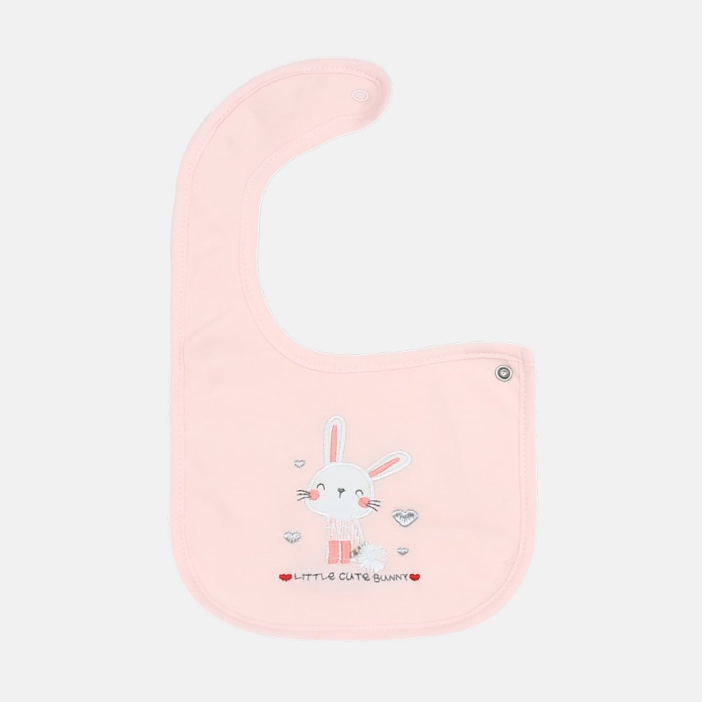 Pink Bunny & Hearts Bibs (2-Pack)