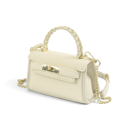 Sophisticated White Chain-Handle Mini Bag