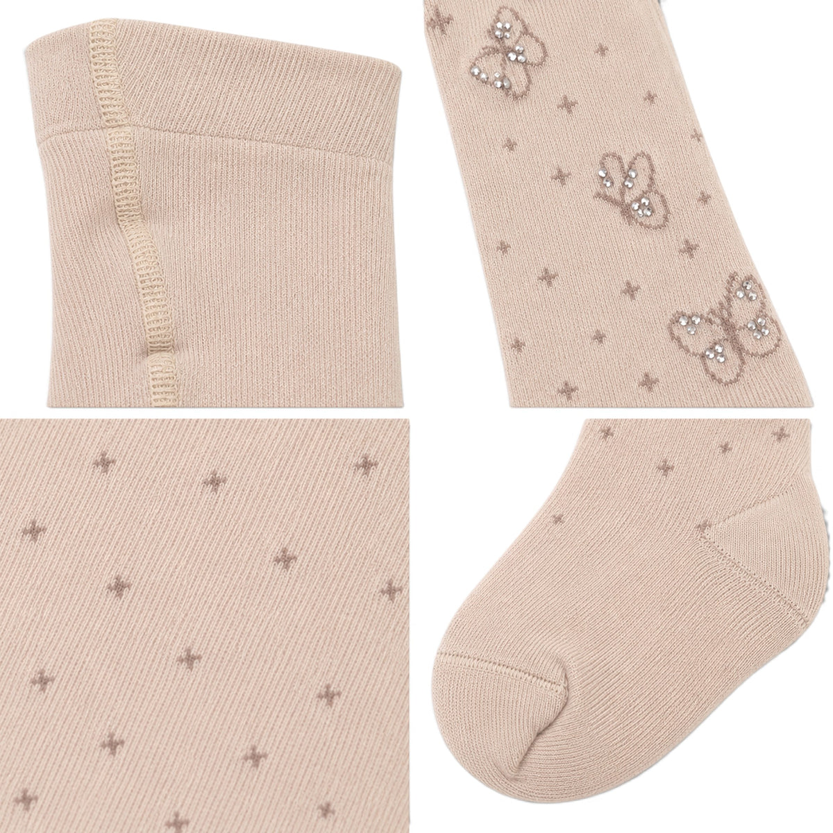 LEGGINGS BUTTERFLY AND POLKA DOT DUSTY PINK