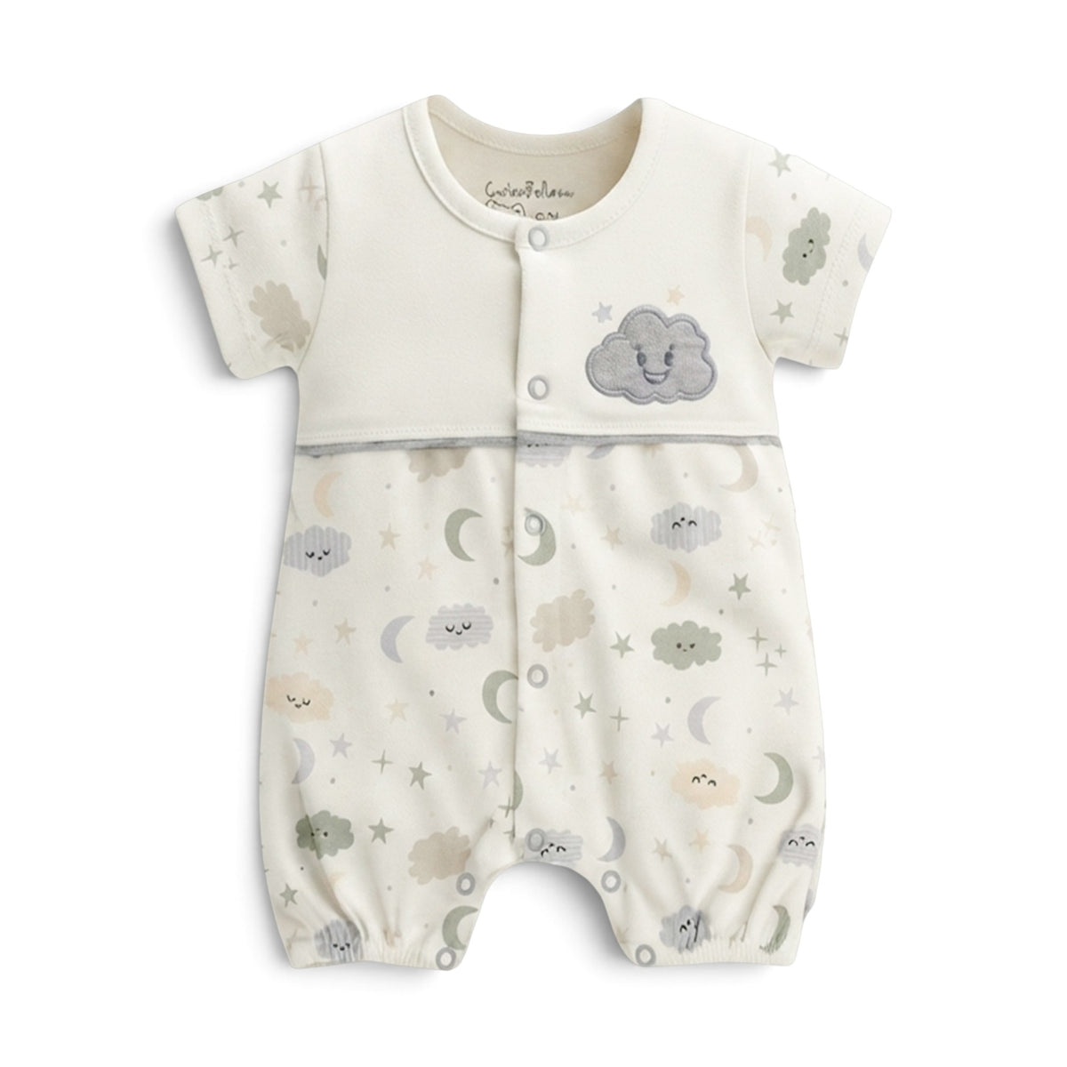 BABY BOY "DREAMY CLOUD & MOON" ROMPER