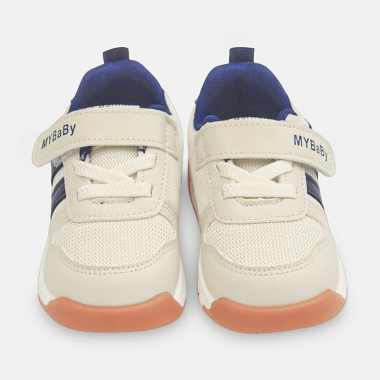 BOY'S COMFY SNEAKERS – WHITE/BLACK