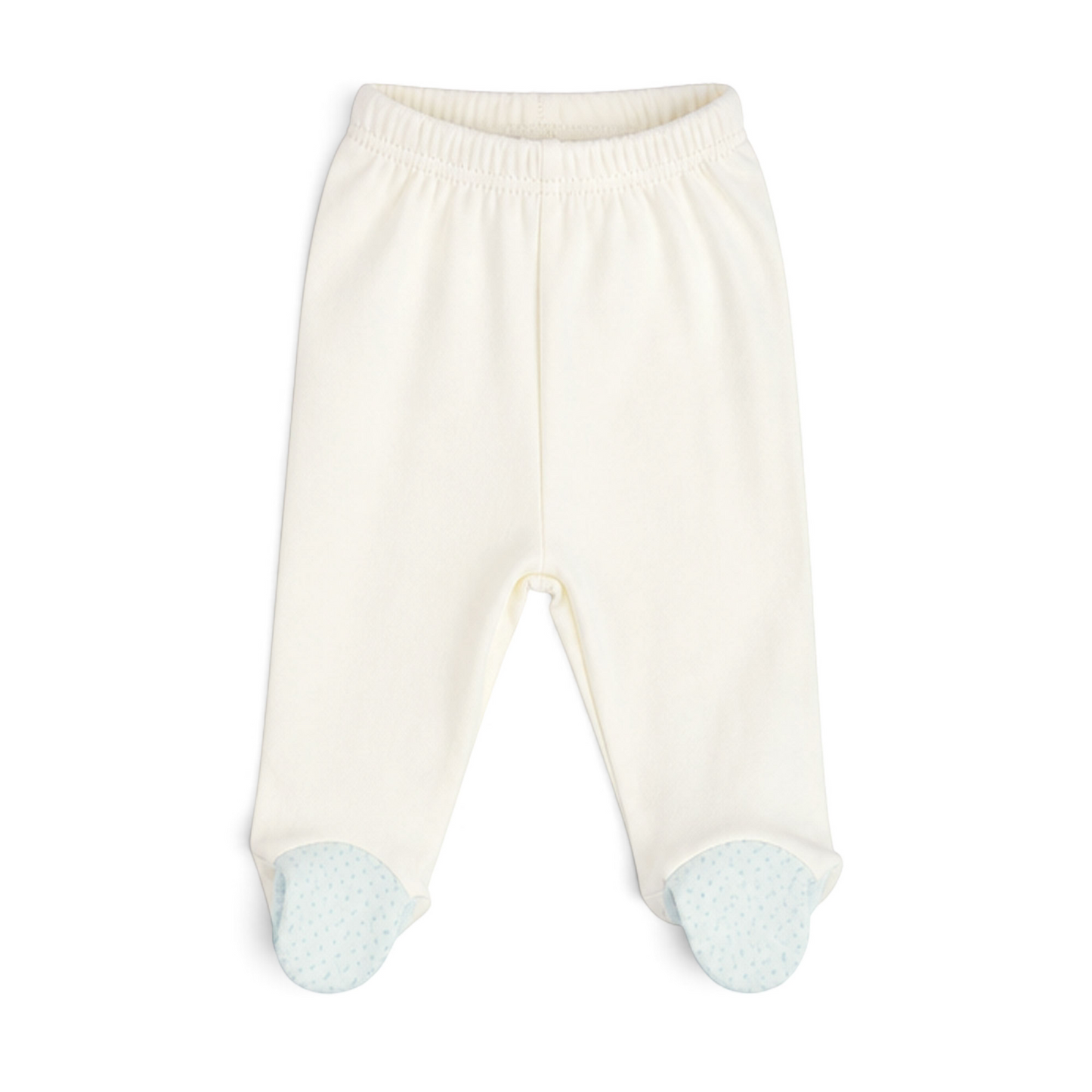 CREAM AND LIGHT BLUE VEST-STYLE BABY BOY GIFT SET