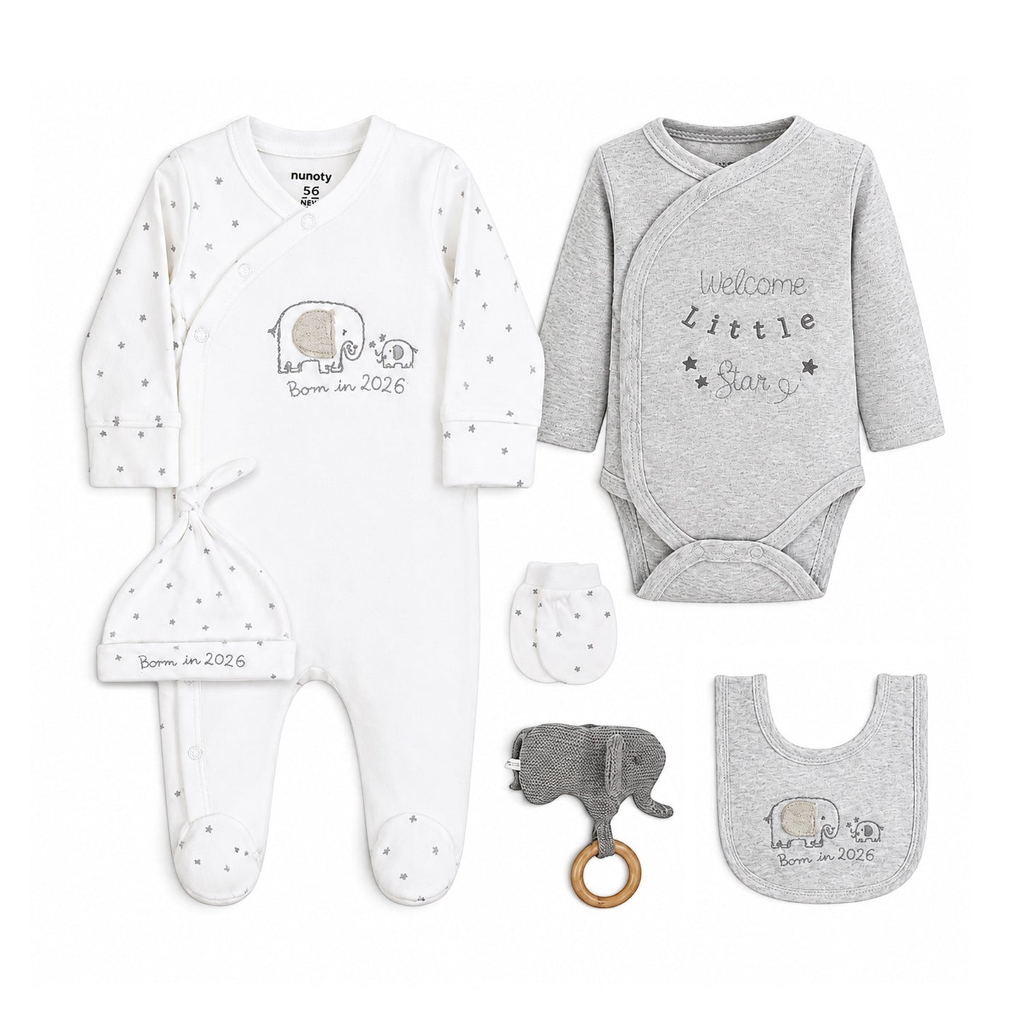 GREY BABY LAYETTE SET BOYS