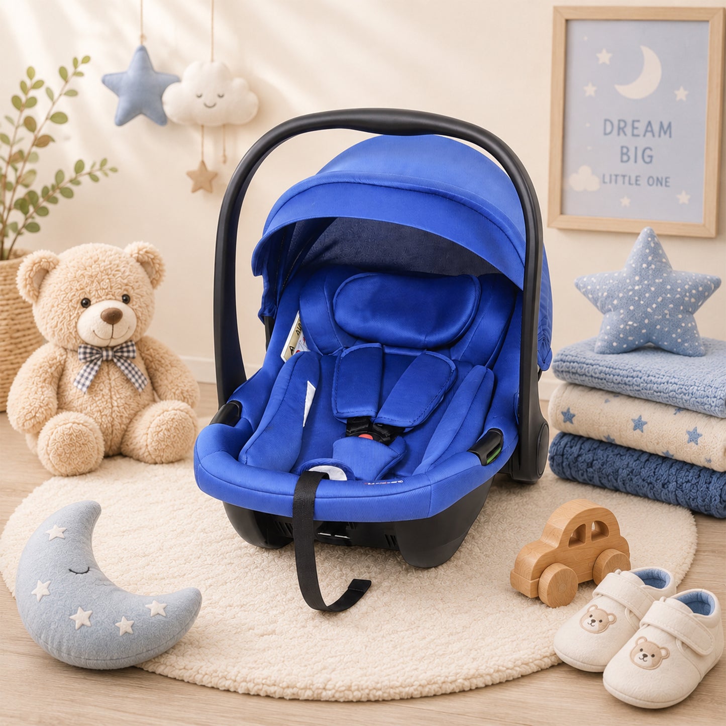 TINNIES INFANT BABY CARRIER CAR SEAT BLUE