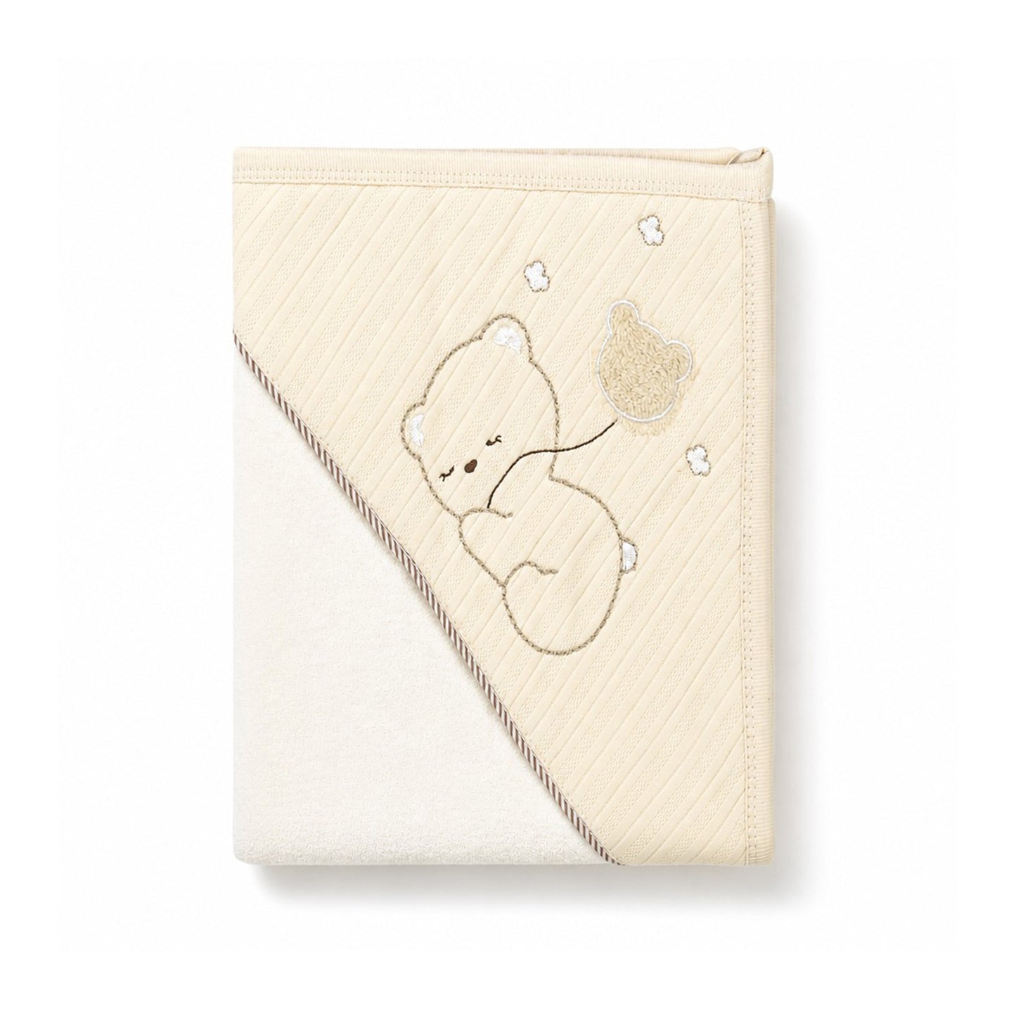 SLEEPING BEAR HOODED BATH TOWEL