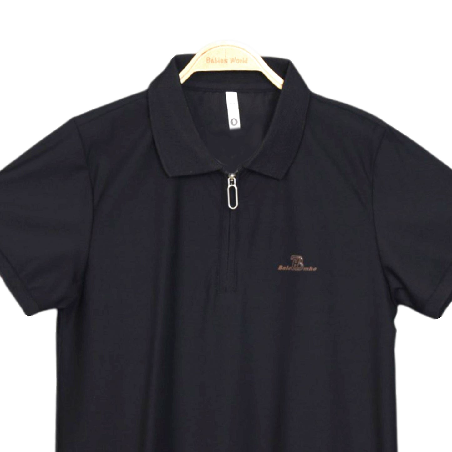 ZIPPER BLACK POLO