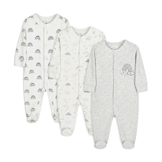 RAINBOW SKIES SLEEP SUITS BOYS PK-3
