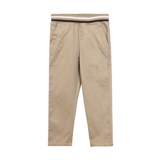 KHAKI STRIPED WAIST PANT