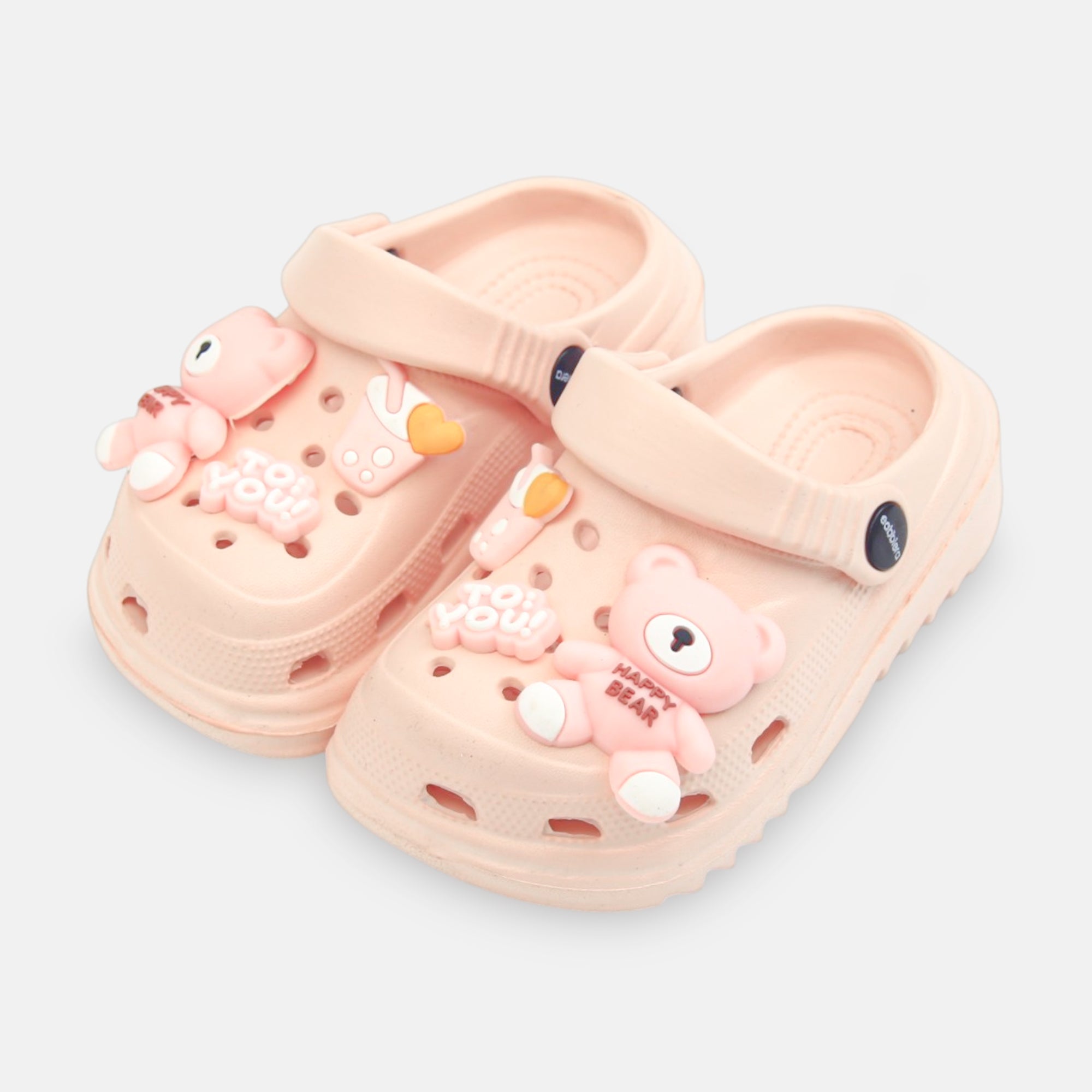 GIRL'S HAPPY BEAR CROCS – PINK