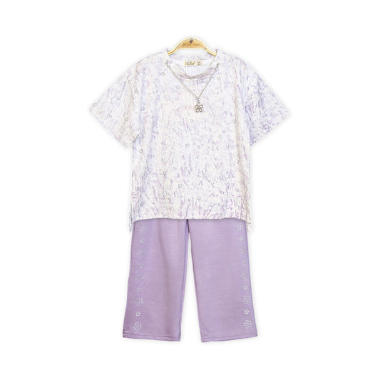 PURPLE TIE-DYE FLOWER SUIT