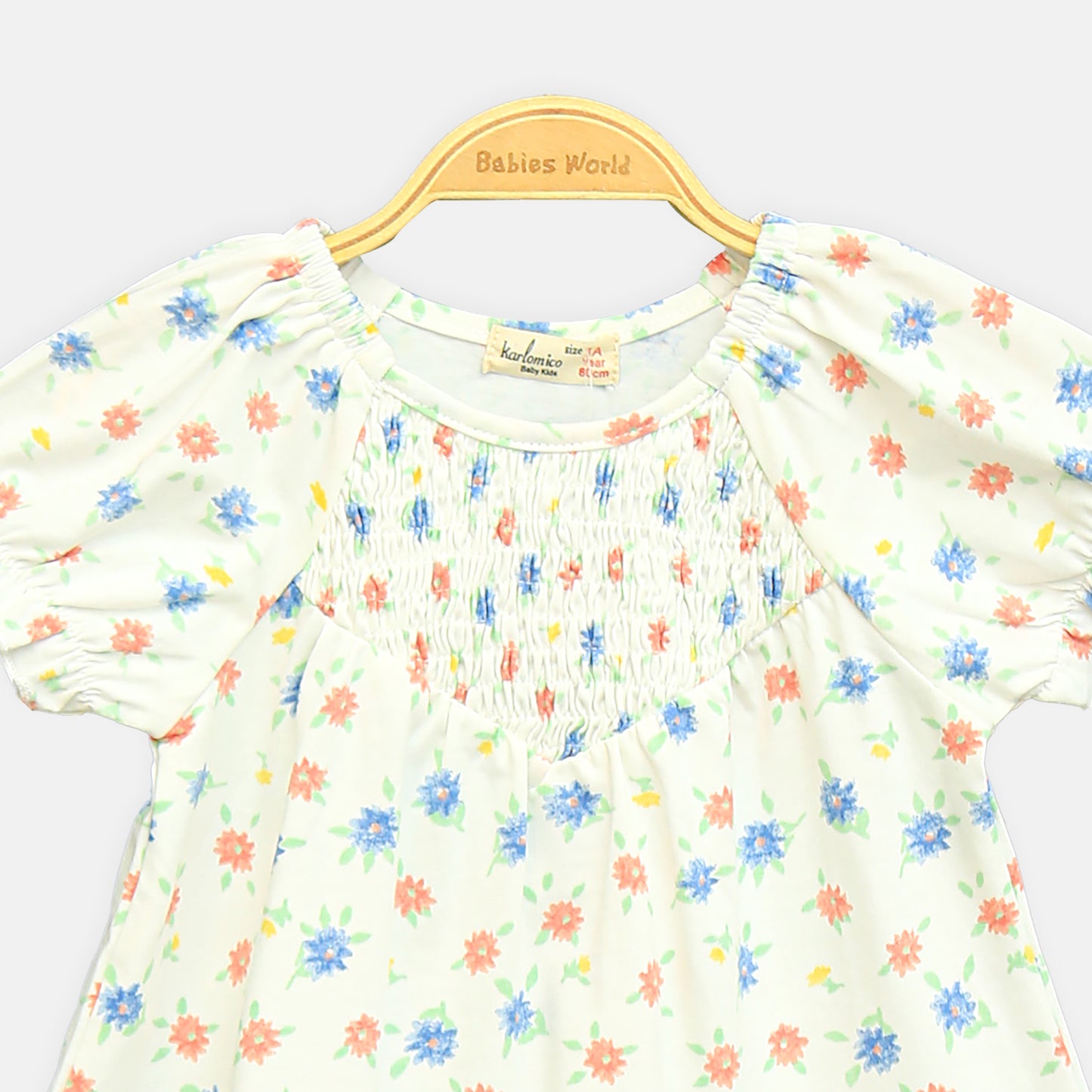 Bright Meadow Ruffle Top Cream