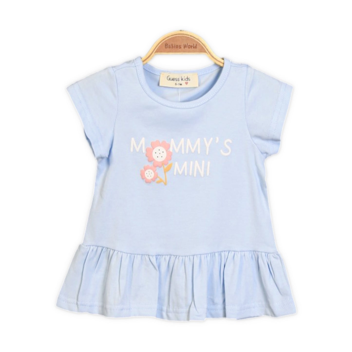MOMMY'S MINI BLUE PEPLUM T-SHIRT