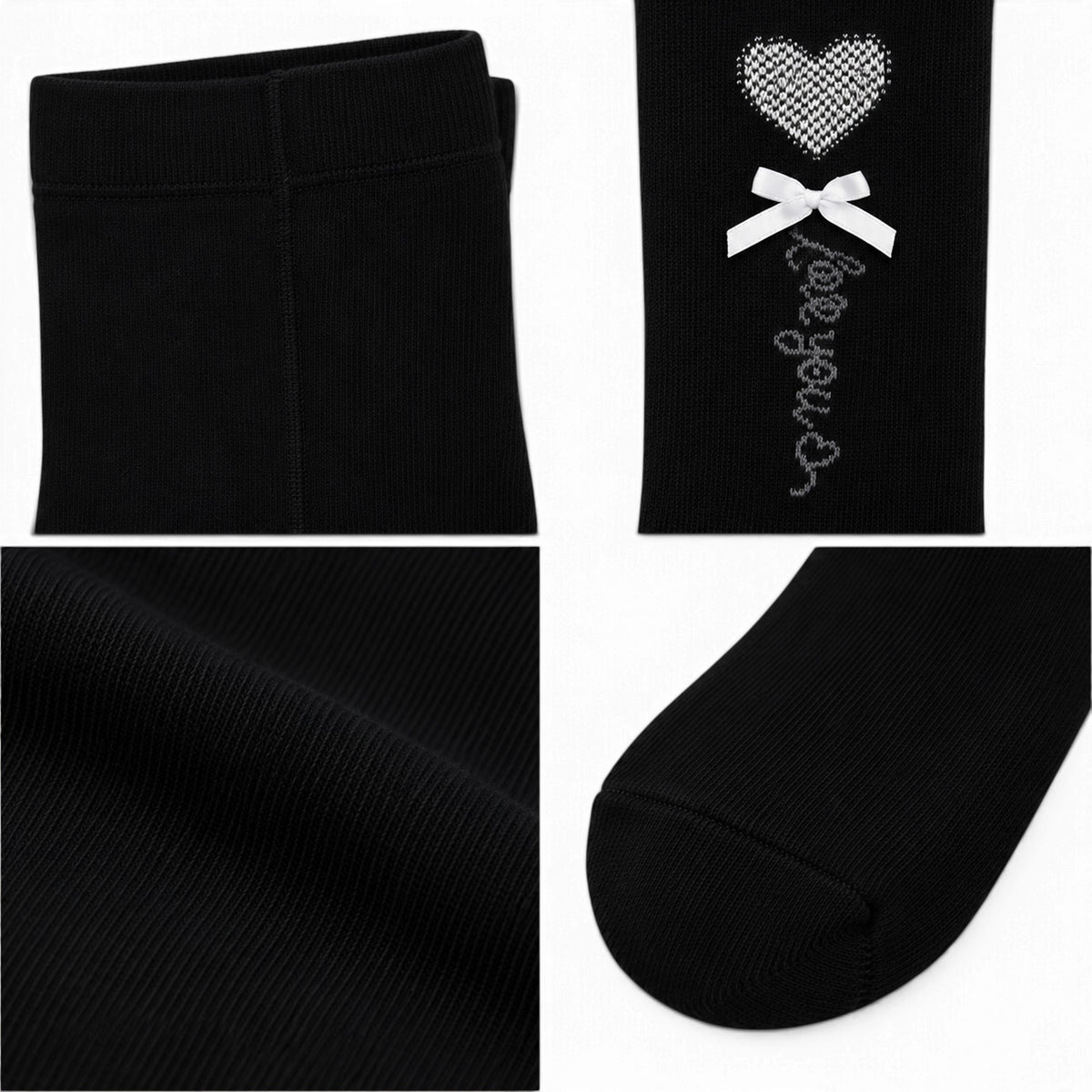 LEGGINGS LOVE YOU HEART BLACK