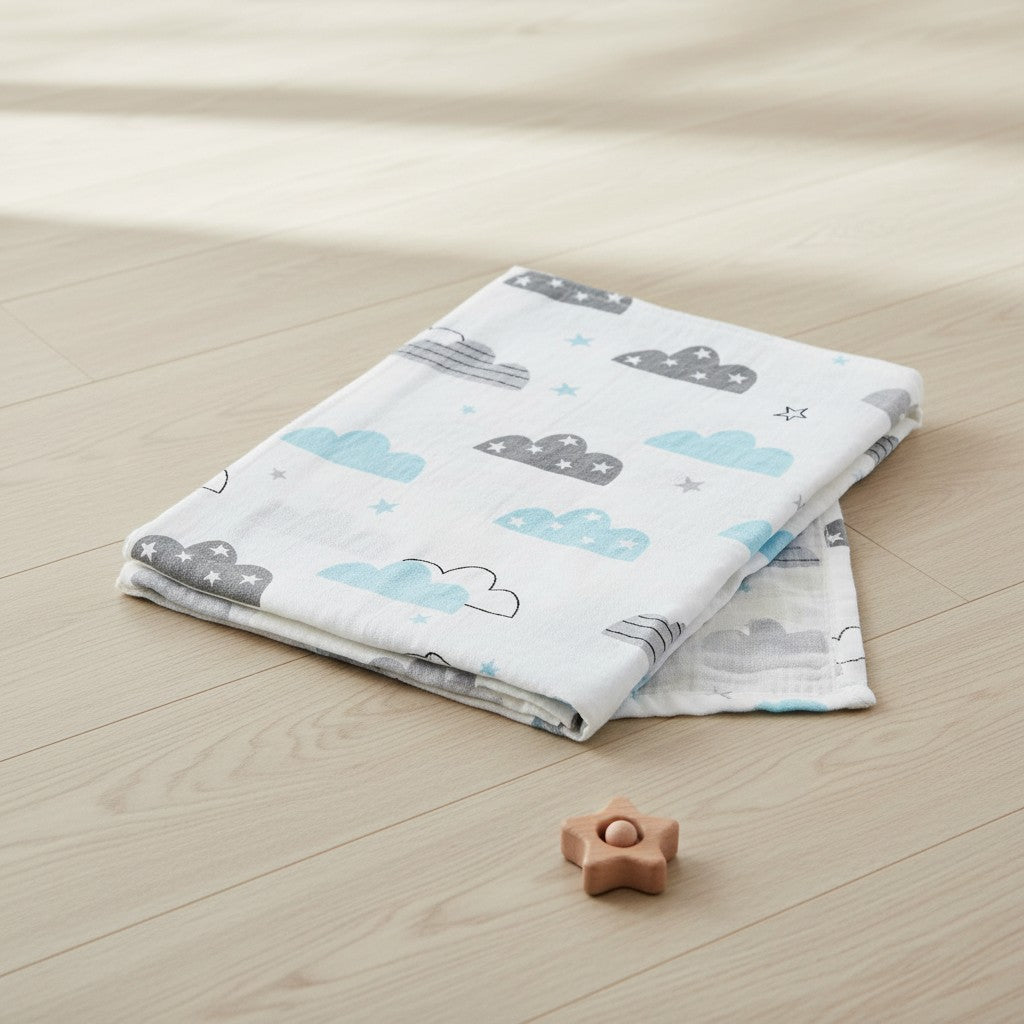 MUSLIN WRAPPING SHEET - CLOUD