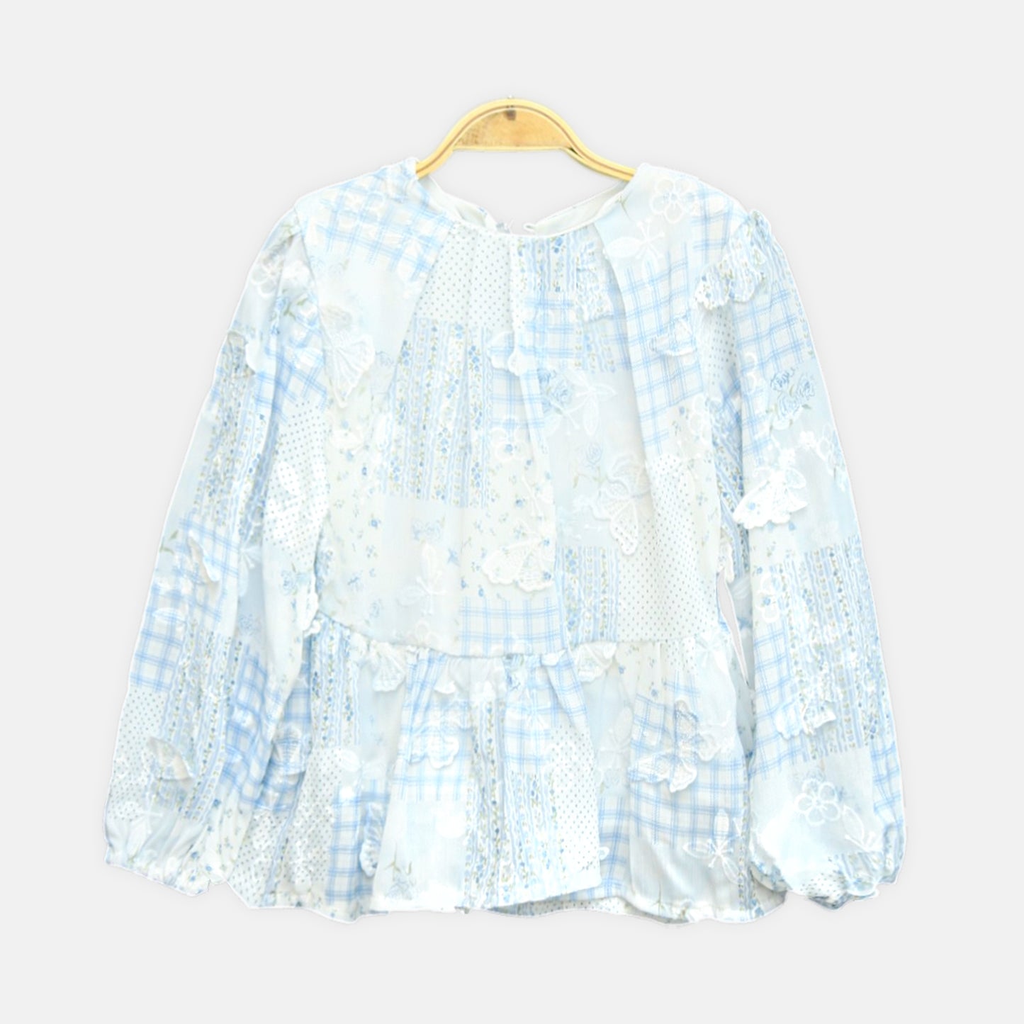 Blue Patchwork Floral Set