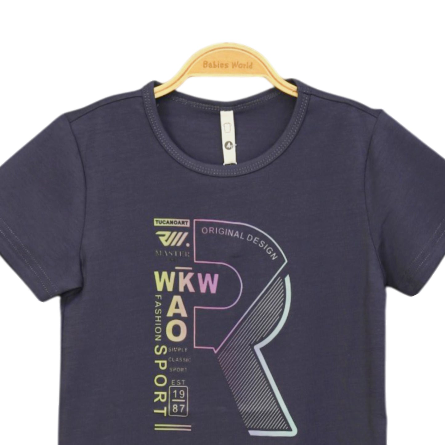 BOLD GRAPHIC GREY TEE