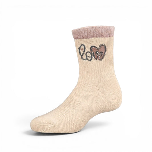 PINK "LOVE" PRINTED GIRL SOCKS