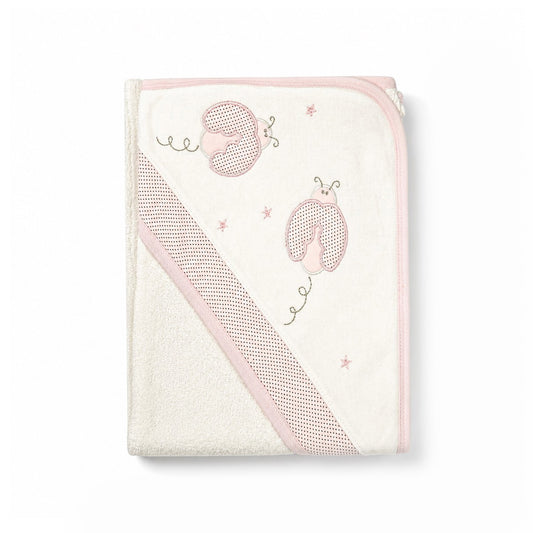 LADYBUG HOODED BATH TOWEL