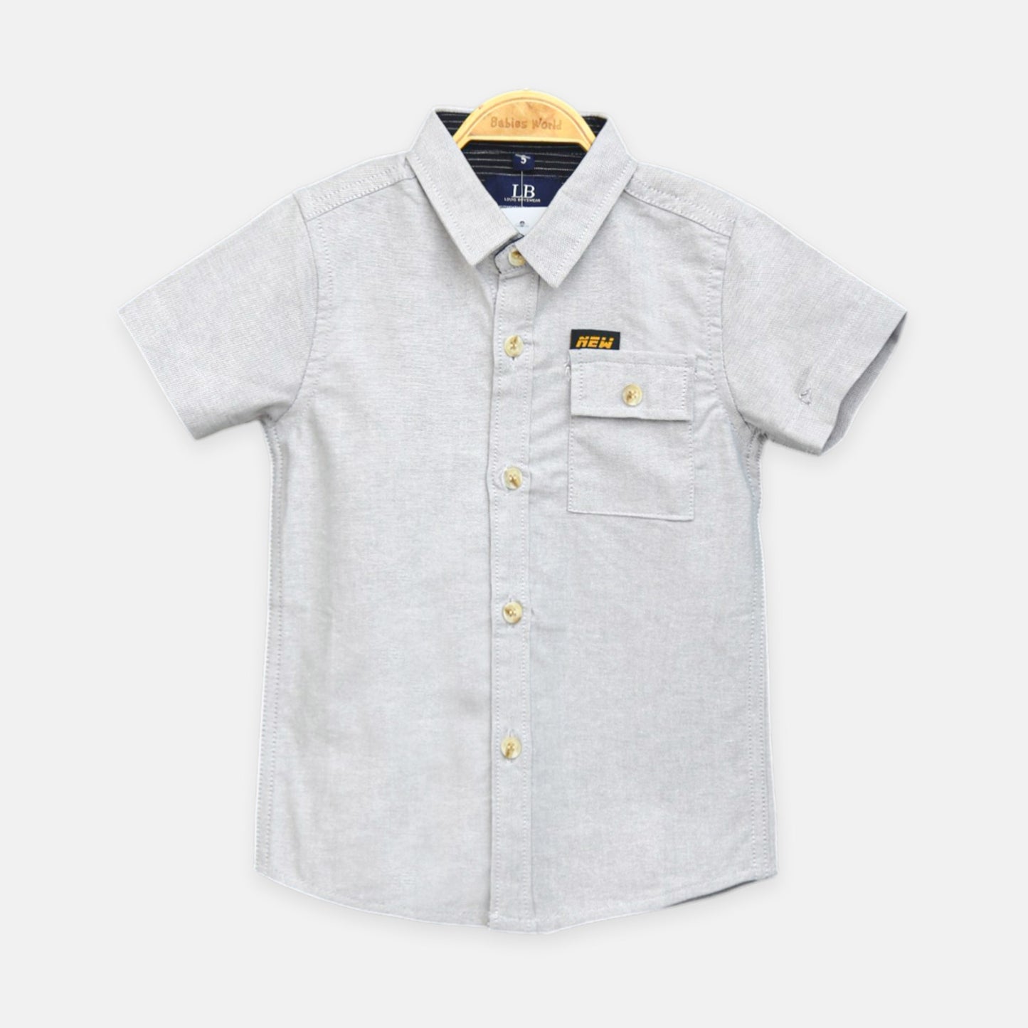 Grey Textured Work Shirt