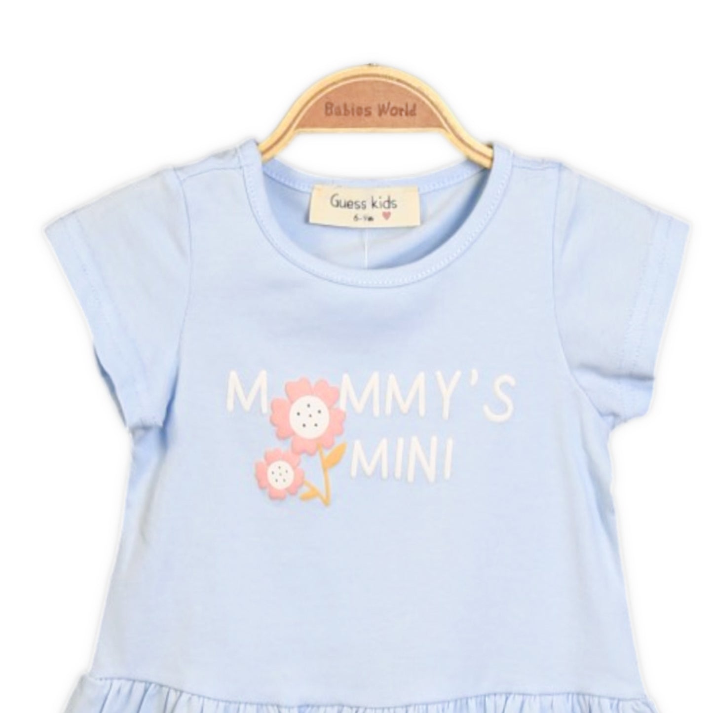 MOMMY'S MINI BLUE PEPLUM T-SHIRT