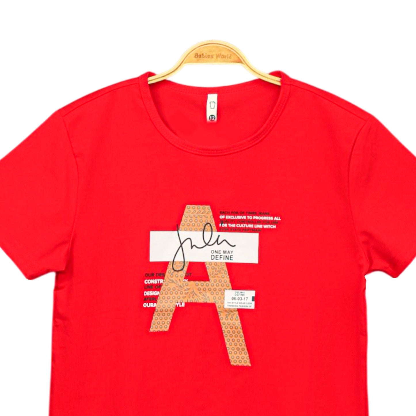 ONE MAY DEFINE RED TEE