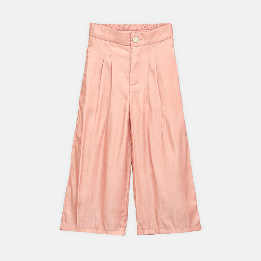Rose Pink Wide-Leg Trousers