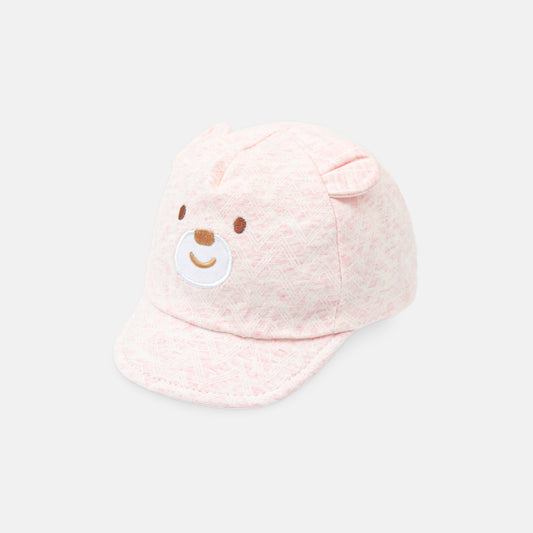 Pink Bear Ear Cozy Cap 42-44 Cm