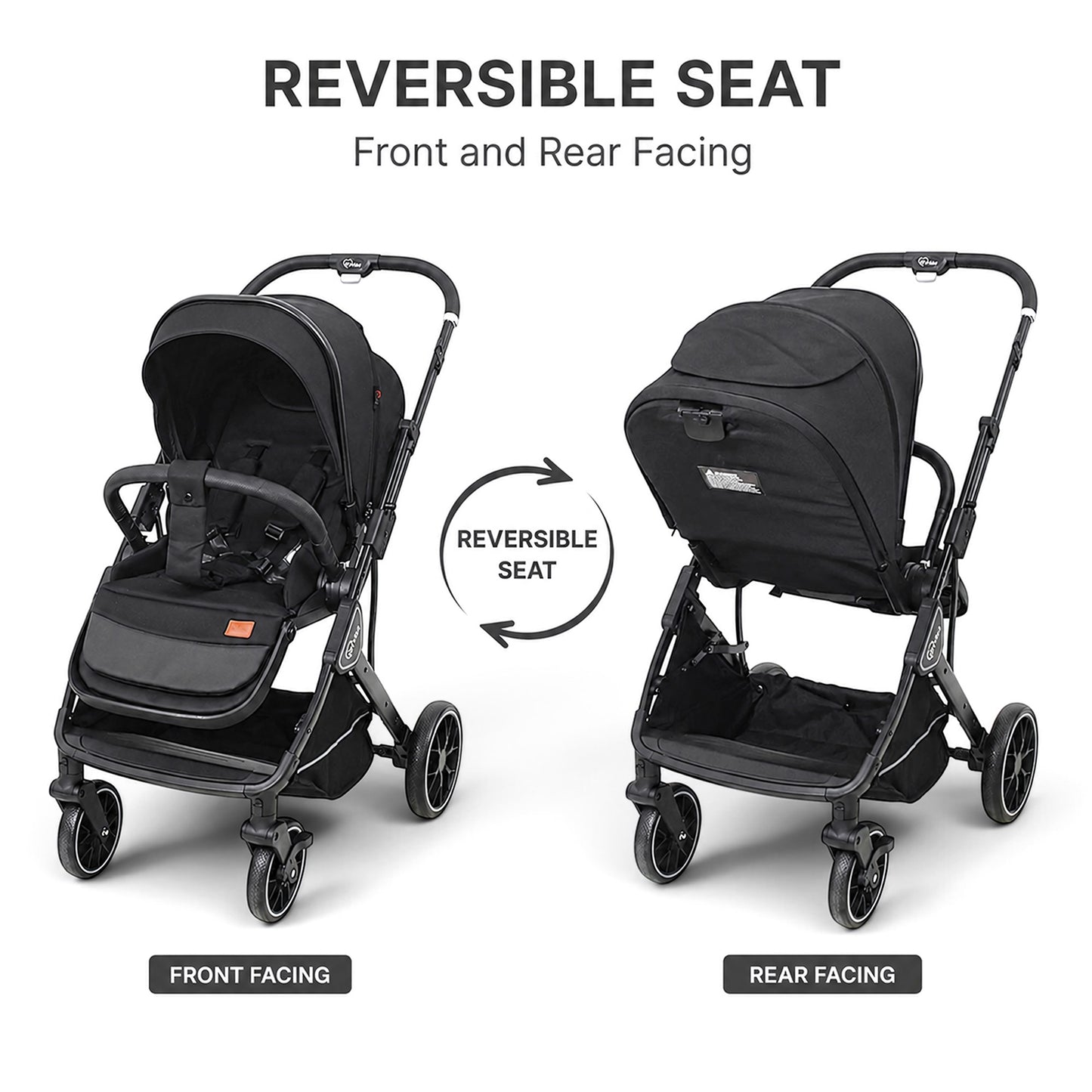 TINNIES REVERSIBLE STROLLER BLACK