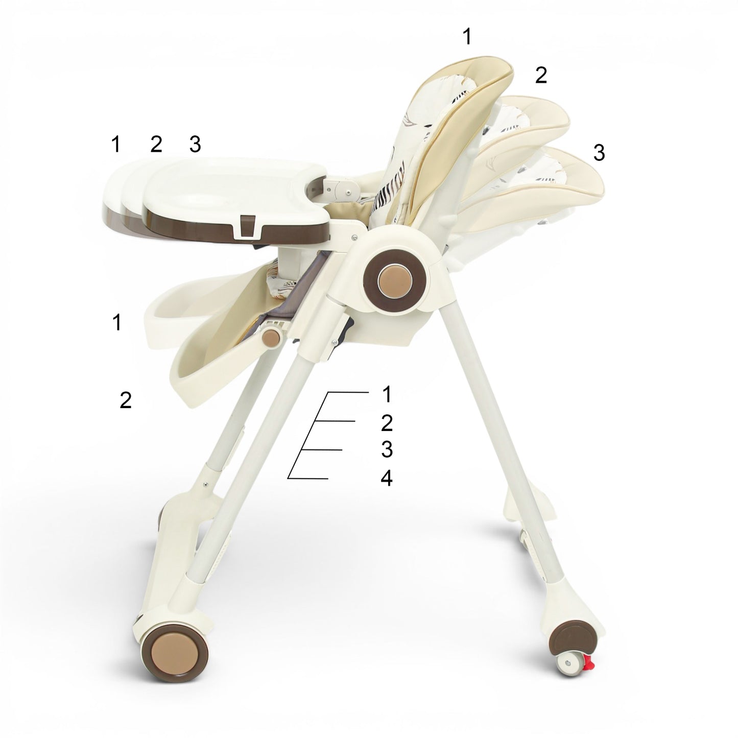 HIGH CHAIR ADJUSTABLE KHAKI