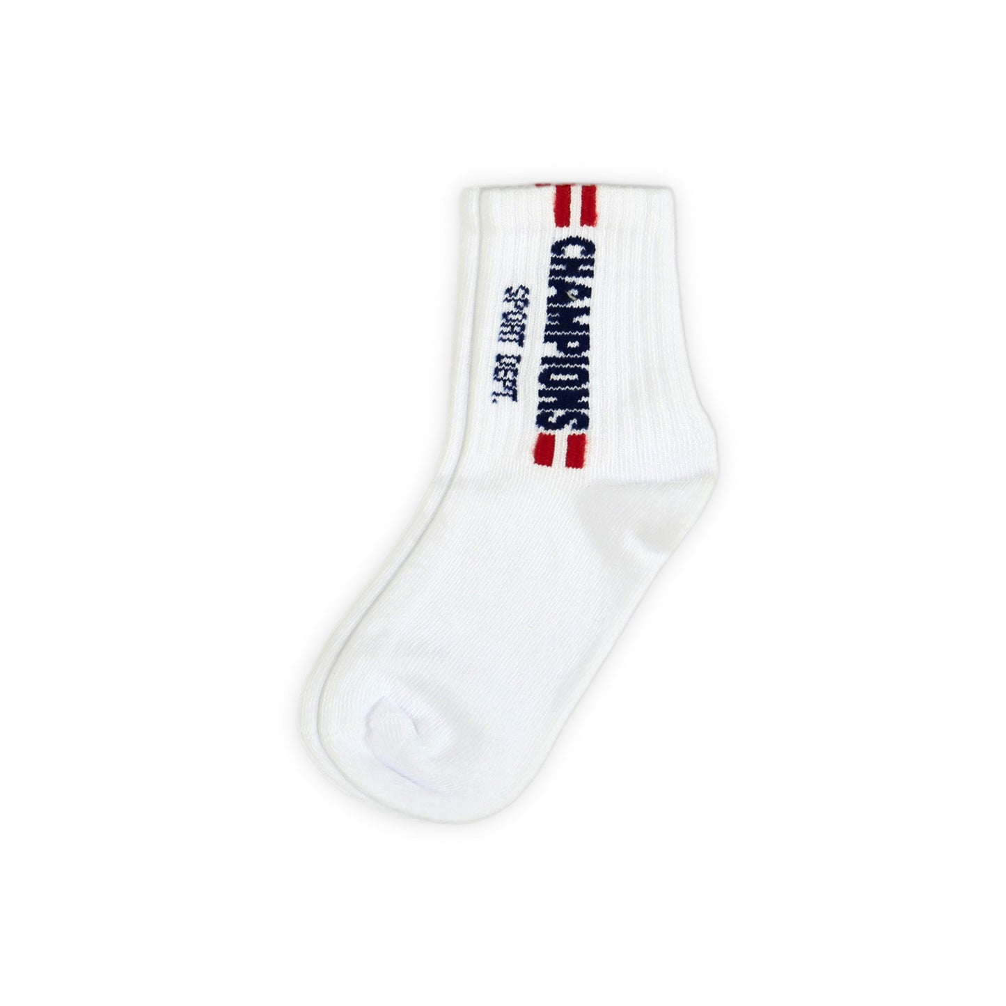 "CHAMPIONS" WHITE ANKLE BOY SOCKS